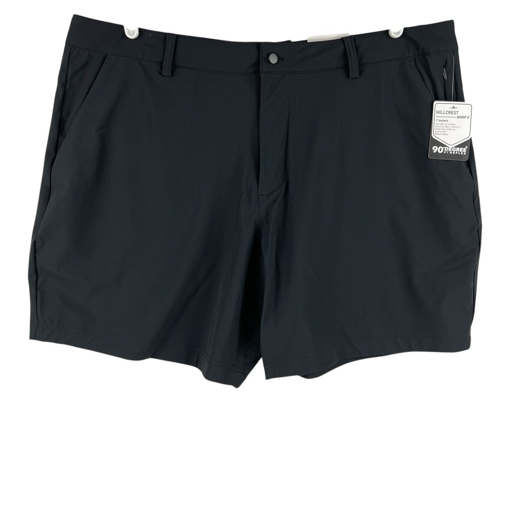90' Degree BY Reflex Men's Black Four Way Stretch Hillcrest Short Size XXL NWT